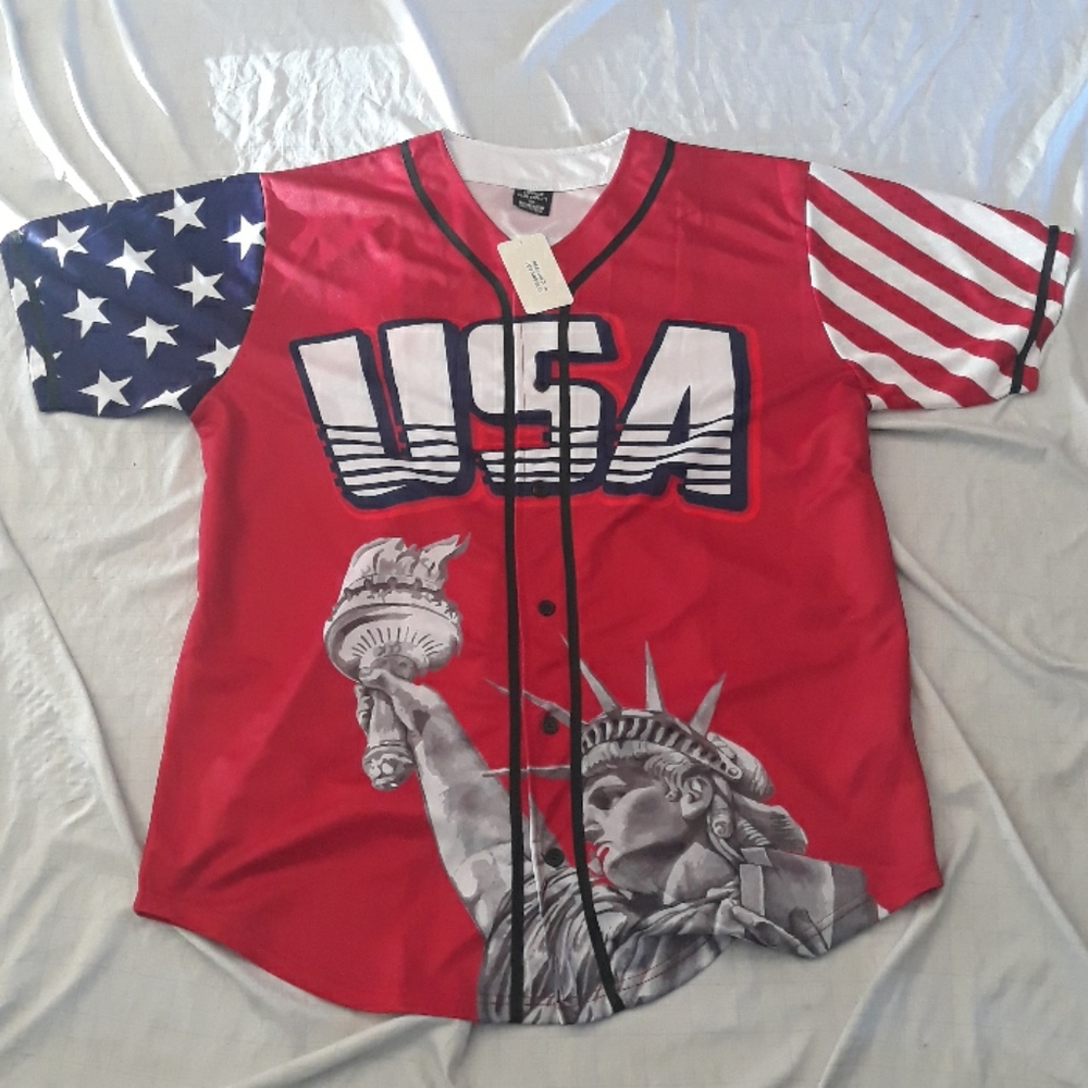 4th of july Basic apparel usa baseball Jersey